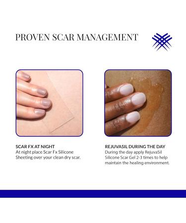 Rejuvaskin Scar Fx Silicone Sheeting - 1x12 Inch Silicone Scar Tape for Surgery Recovery - Physician Recommended for Scar Reduction - Buy Online on GoSupps.com