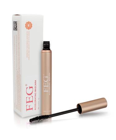 FEG Accelerating Mascara | Mascara and Eyelash Enhancer Serum in One | Creates Longer & Darker Eyelashes | Eyelash Enhancing Serum to Help Lengthen  Thicken and Darken Your Lashes | 6 mL