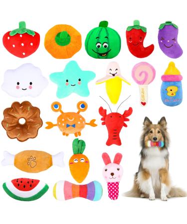 A cover dog toys 18 squeaking dog toys puppy toys dogs plush toys for dogs made of natural cotton cuddly toy for puppies medium and large dogs. - Buy Online on GoSupps.com