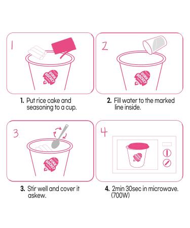 Tteokbokki Pink Rocket Korean Rice Cake Carbonara 120g - 2 Servings | Carbonara Flavor - Buy Online on GoSupps.com