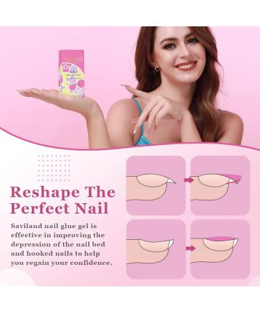 Saviland 6-in-1 Nail Glue & Gel for Press-On Nails | Long-Lasting Acrylic Nail Glue | UV LED Curing | False Nail Tip Women Set - Buy Online on GoSupps.com