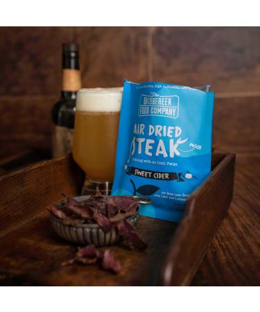 Grass Fed Beef Jerky Sweet Cider - Lean Beef Biltong Air Dried - The Perfect High Protein Snack - Low in Sugar Gluten Free MSG Free - 4 x 30g Bag Beef Slices by The Skibbereen Food Co 30 g (Pack of 4) - Buy Online on GoSupps.com