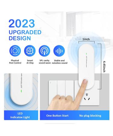 Ultrasonic Pest Repeller 4 Pack - Indoor Bug Repellent Plug in for Mosquito Fly Spider Mice Roach Ant - Rodent & Rat Repellent - Buy Online on GoSupps.com