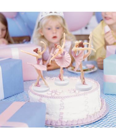 Fahibin 3pcs Ballet Dancer Cake Topper Ballet Dancer Statue Figures Ballerina Ballet Girl Cake Topper Figures for Decorating Cakes And Desserts Pink - Buy Online on GoSupps.com