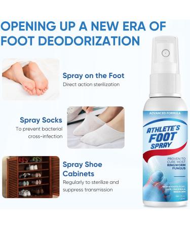 Athlete's Foot Spray 30ml - Easy Treatment for Foot Fungus - Blue - Buy Online on GoSupps.com
