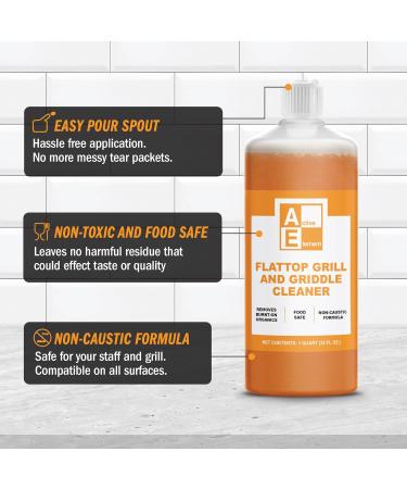 Flat Top Grill Cleaner - Heavy-Duty Griddle Cleaner 32oz | Food Safe Non-Caustic Formula for Blackstone & Burnt-On Organics Removal - Buy Online on GoSupps.com