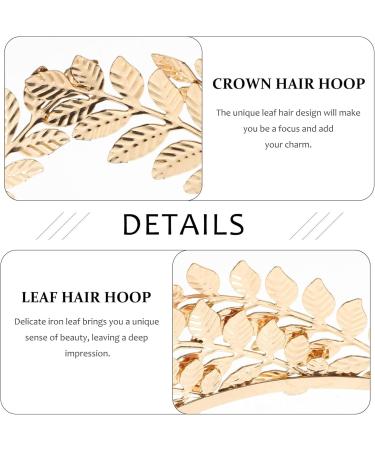 Minkissy Vintage Baroque Wedding Tiara & Crown - Gold Olivezweig Headband for Women | Princess & Greek Goddess Hair Accessory - Buy Online on GoSupps.com