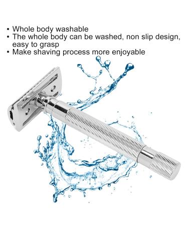 Premium Silver Manual Safety Razor for Men | Exquisite Craftsmanship | International Shipping Available - Buy Online on GoSupps.com