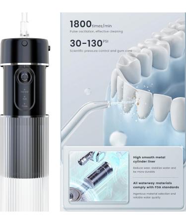 Buy Cordless Water Flosser for Teeth - Portable Dental Flosser with Telescopic Tank 3 Modes & 6 Jets - International Shipping Available - Buy Online on GoSupps.com