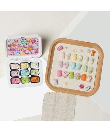 Solid Nail Gel 9 Color Gel Manicure Palette Smooth and Stackable Nail Glue for French Tips and Long-Lasting Home Manicures - Buy Online on GoSupps.com