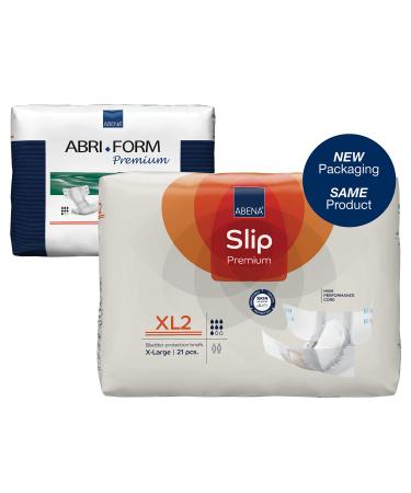 ABENA Slip Premium All-In-One Incontinence Pads For Men & Women Eco-Friendly Womens Incontinence Pads Mens Incontinence Pads - XL 2 110-170cm Waist 3400ml Absorbency 21PK XL (21 pcs Pack of 1) 21 Pack Single