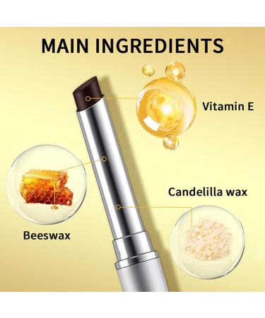 Moisturizing Black Honey Lip Balm Enriched with Vitamin E Repairs Dry Lips Long Lasting Hydration Non Greasy Formula Nourishes for Soft Lips Silver One Size One Size Silver - Buy Online on GoSupps.com