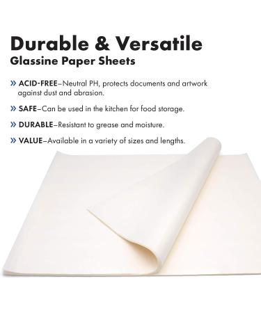 Acid-Free Glassine Paper Sheets 36x10 Yards | Protect Art & Photos | Neutral pH | Paper Pros - Buy Online on GoSupps.com