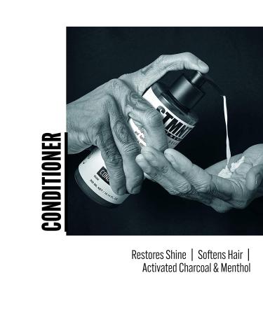 STMNT Grooming Goods Conditioner - Activated Charcoal & Menthol Formula for All Hair Types - 10.14 Fl Oz - Buy Online on GoSupps.com