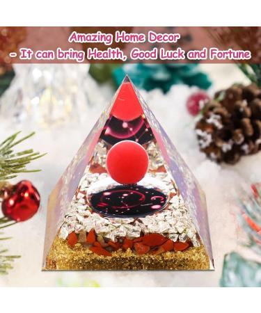 Red Jasper Zodiac Scorpio Orgone Pyramid - Healing Crystal for Yoga Meditation and Stress Reduction - Buy Online on GoSupps.com