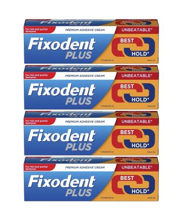 Fixodent Denture Adhesive Cream Dual Power 40g **4 PACK DEAL**