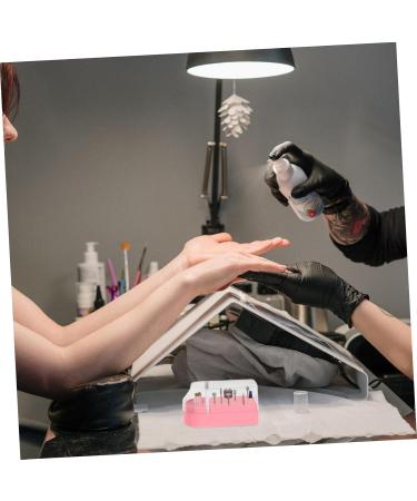 POPETPOP Box Cleaning Brush Drills Nail Drill Bits Holder Nail Drill Bits Container Nail Drill Bit Organizer Nail Bit Holder Manicure Drill Bit Holder Plastic Grinding Head Display Stand - Buy Online on GoSupps.com