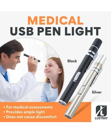 Lustrat USB Rechargeable Pen Light - Lightweight Medical Pocket Flashlight - Buy Online on GoSupps.com