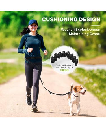 Premium Jogging Leash for Dogs - Elastic Buffer & Reflective Design for Hands-Free Running | Ideal for Medium & Large Breeds | Up to 110kg Capacity - Buy Online on GoSupps.com