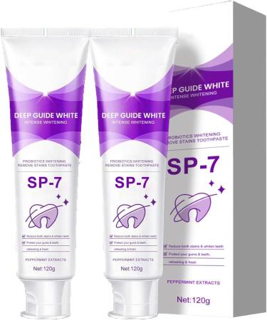Sp-7 Toothpaste Sp-7 Whitening and Stain Removal Toothpaste Sp-7 Color Correcting Toothpaste Sp-7 Whitening Toothpaste with Probiotics Reduces Stains and Plaque