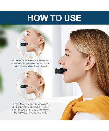 Breathing Exerciser Trainer Deep Breathing Lung Exerciser Device Adjust Resistance Improve Lung Capacity Handheld Lung Expansion Training Tool - Buy Online on GoSupps.com