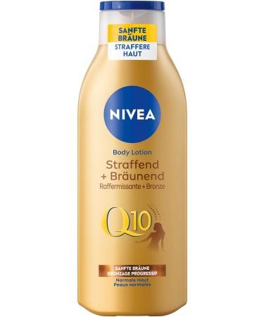 NIVEA NIVEA Q10 Firming Body Lotion + Tanner Gentle Tan Care with Fresh Summer Scent Anti-Aging Skin Care with Q10 for Firmer Skin in 10 Days (200ml)