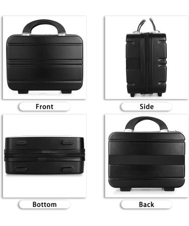 Shop Sumnacon Black Cosmetic Case - Large Waterproof Makeup Bag with Handle for Women & Girls | Ideal for Travel & Vacation - Buy Online on GoSupps.com
