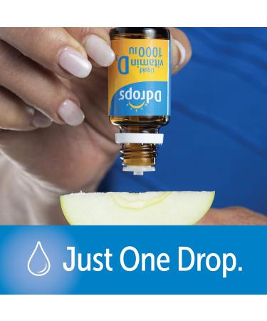 Ddrops Adults 1000IU Liquid Vitamin D3 Supplement - 365 Drops for Strong Bones & Immune Support - Buy Online on GoSupps.com