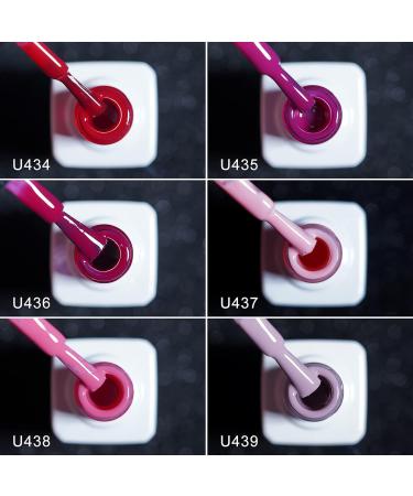 Umikk Gel Nail Polish 6 Colours Set Coffee Nude Beige Light Coral Pink Lavender Violet Bean Purple 7.5ml Soak Off UV LED Cure for Nail Art Manicure Pedicure Girl's life - Buy Online on GoSupps.com