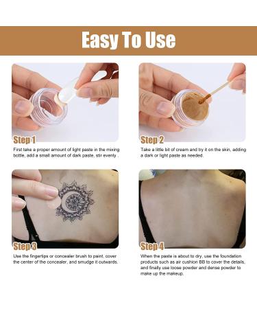 Tattoo Cover Up Concealer Set - Waterproof Skin Concealer in 2 Colors - Buy Online on GoSupps.com