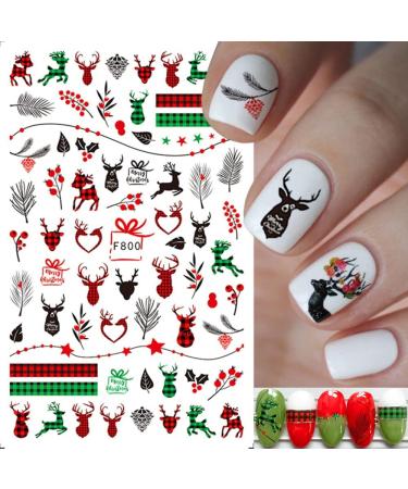 Christmas Nail Art Stickers - Festive Snowflake Decals for Xmas Nail Decor (8 Sheets) - Buy Online on GoSupps.com