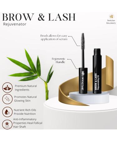 Invictus Inventory Premium Eyebrow & Lash Growth Serum - Enhance Density & Stimulate Growth | 9.75 ML | Made in USA - Buy Online on GoSupps.com