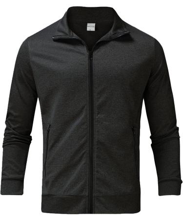 Shop Hanxiulin Men's Long Jogging Suit - Polyester Sweatshirt & Jogger Pants | Lightweight Training & Leisure Wear in Dark Gray - Buy Online on GoSupps.com