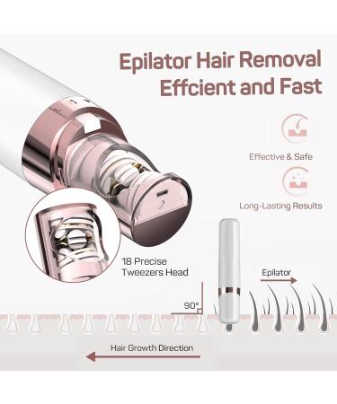 Buy Gurelax Women's Face Epilator - Battery-Operated Hair Remover with LED Light & 18 Carat Gilded Head for All Ages - Fast International Shipping - Buy Online on GoSupps.com