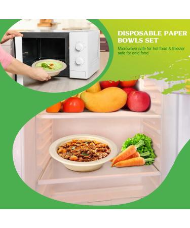 Greensight 12oz Compostable Paper Bowls - 50 Pack Eco-Friendly Sugarcane Biodegradable Serving Bowls for Ice Cream, Chili, Desserts - Buy Online on GoSupps.com