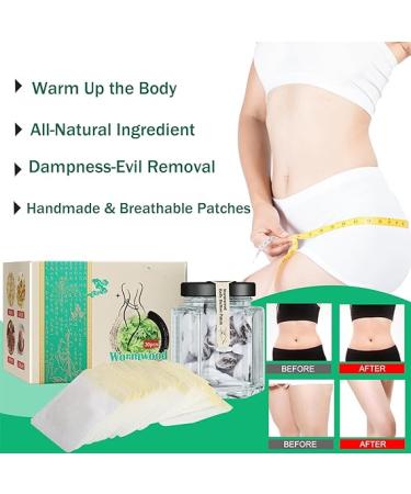 Mugwort Belly Patch - 90 Natural Wormwood Stickers for Men & Women | Abdomen Pain Relief Pads (3 Packs) - Buy Online on GoSupps.com