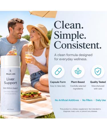 Ritual Labs Liver Support - Plant-Based Wellness Support for Daily Balance - Gentle Botanical Formula for Everyday Use Clean Lifestyle Blend - Simple & Minimal Ingredients - 60 Count 1 - Buy Online on GoSupps.com