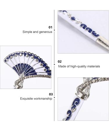 FRCOLOR Women Hair Stick Alloy Vintage Chinese Hair Chopsticks Fan Shape Hair Fork Hanfu Cosplay Hair Pin Wedding Headdress for Bride Ladies Women Girls - Buy Online on GoSupps.com