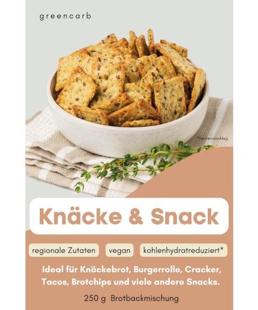Buy GreenCarb Bread Baking Mix (250g) | Low Carb Vegan Crispbread | Only 4.91g Carbs/100g | High-Fiber Snack International Shipping - Buy Online on GoSupps.com