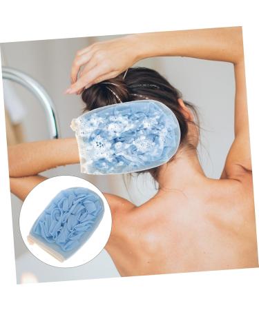 2pcs Exfoliating Gloves for Shower | Double-Sided Loofah | Blue & Pink - Remove Dead Skin & Enhance Your Skincare Routine - Buy Online on GoSupps.com