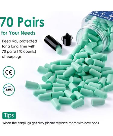 70 Pairs of Foam Earplugs - Noise-Canceling Hearing Protection for Sleeping Learning Working & Traveling - Buy Online on GoSupps.com