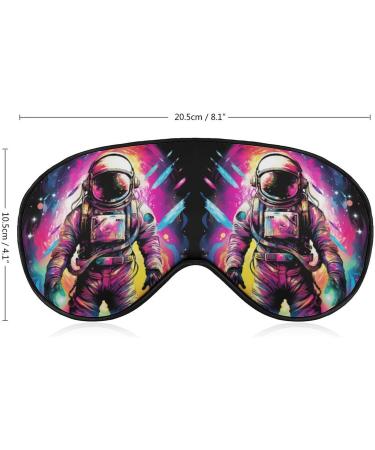 Shop Astronaut Universe Fantasy Galaxy Sleep Mask | Funny Adjustable Eye Cover for Men & Women - Light Blocking Sleep Aid - Buy Online on GoSupps.com
