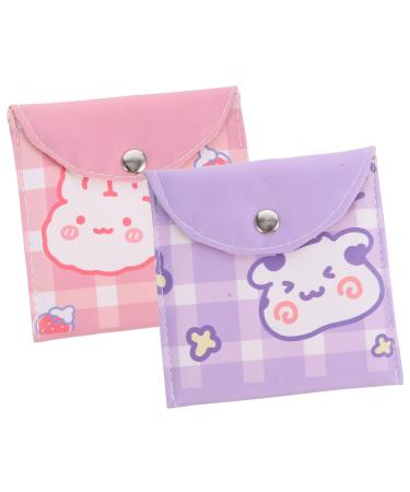 Plafope 2st girl bag menstrual bags for on the go Multifunctional Small Pocket Storage Pocket For Women Binding Small Article container wear still inserts PU travel