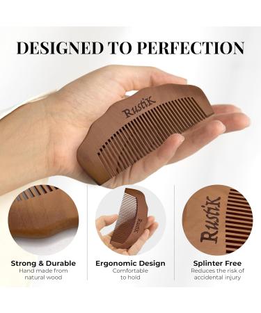 Rustic Fear Comb | Natural Pain Relief & Acupressure | Splinter-Free Pear Wood | Ideal for Contractions ADHD & Stress - Buy Online on GoSupps.com