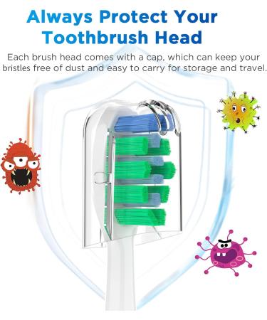 Replacement Brush Heads for 2023 Waterpik Sensonic Toothbrush - 8 Count with Covers Compact & White - Buy Online on GoSupps.com