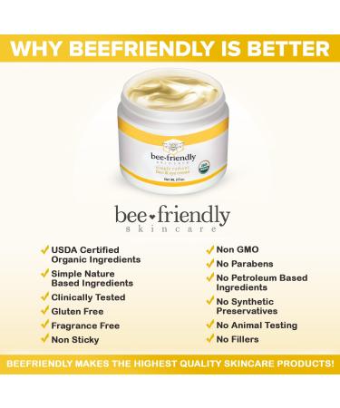 BeeFriendly Organic Face and Eye Cream USDA Certified Organic Facial Moisturizer All In One Natural Face Eye Neck Decollete Cream Reduces Wrinkles & Lines 6 oz (3 Jars in a box) 6 Ounce (Pack of 1) - Buy Online on GoSupps.com