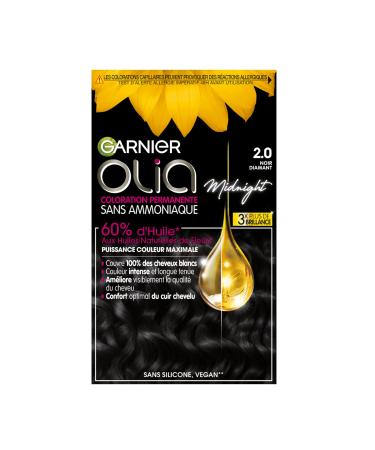 Garnier Garnier Olia Permanent Hair Dye Ammonia-Free Natural Flower Oils Diamond Black (2.0)