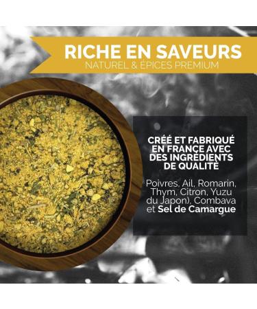 La Brigade des pices - RUB Yuzu Pepper - Assaisonnement et marinade s che pour la volaille Yuzu et Poivre noir de Belem - 100% Naturel - Fabrication Fran aise Grand sachet 250g - Buy Online on GoSupps.com