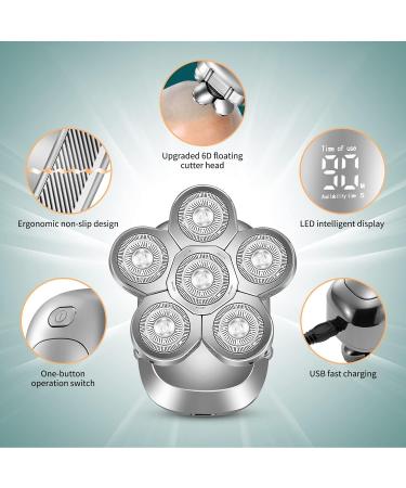 Buy Professional Electric Razor for Men - 6 Blade Rechargeable Shaver & Beard Trimmer - Washable & Ideal for Body Hair Grooming - Buy Online on GoSupps.com
