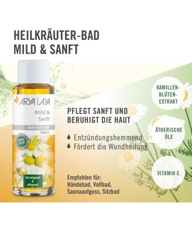 ARYA LAYA Medicinal Herb Bath - Chamomile Extract Vegan Wellness Care 200 ml - Mild & Gentle Home Spa Experience - Buy Online on GoSupps.com